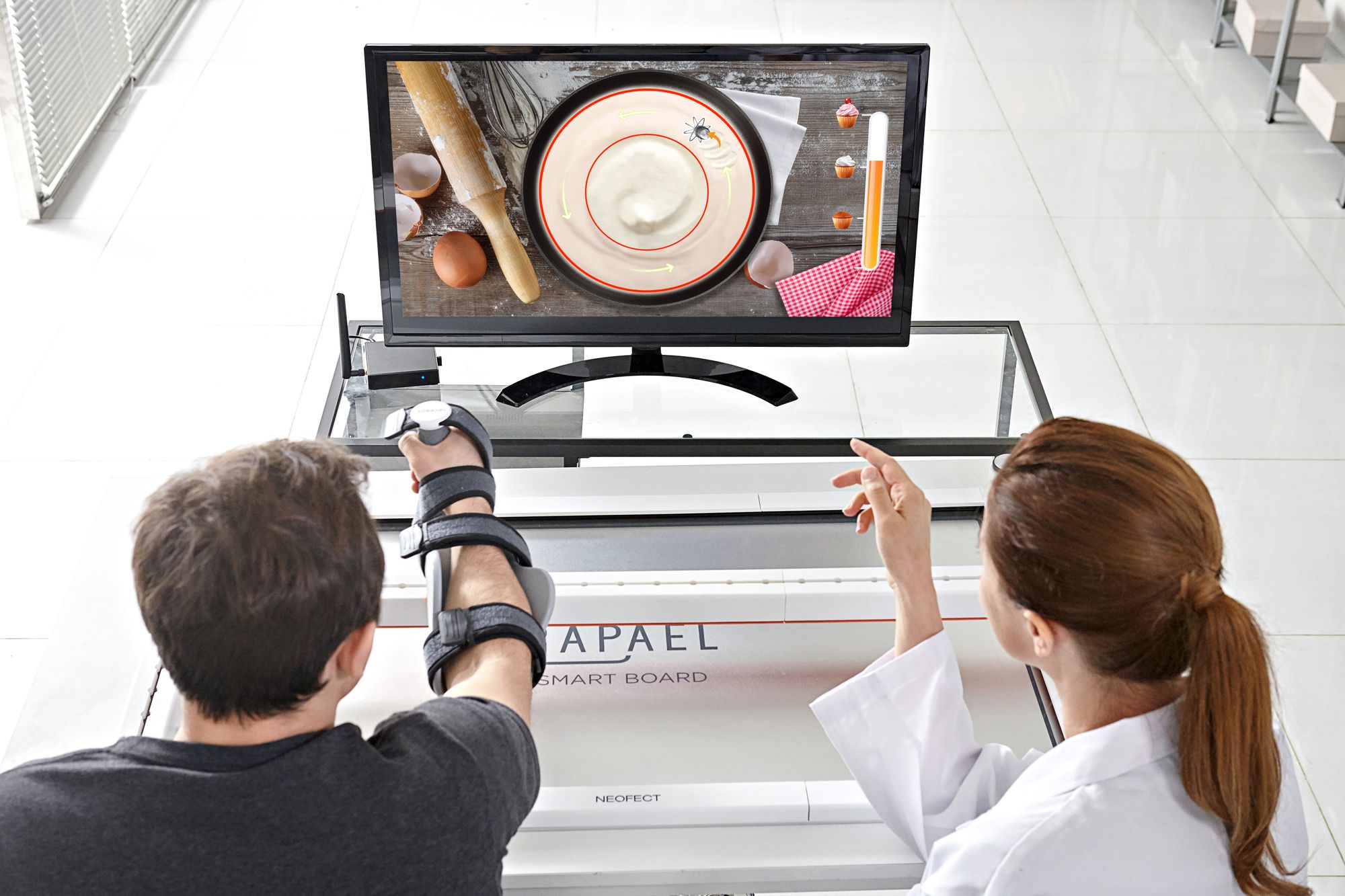 Neofect Smart Board virtual reality arm exercise system.